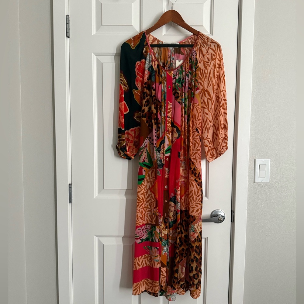 Geisha Designs Collage Midi Dress - Size S (Oversized) - Multicolor - NWT/Flawed - Picture 4 of 12